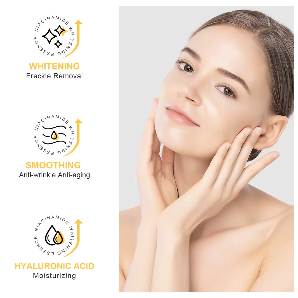 Niacinamide Serum Hyaluronic Acid for Face 24K Gold Essence Whitening Anti-Aging Collagen Facial Serum Skin Care Products