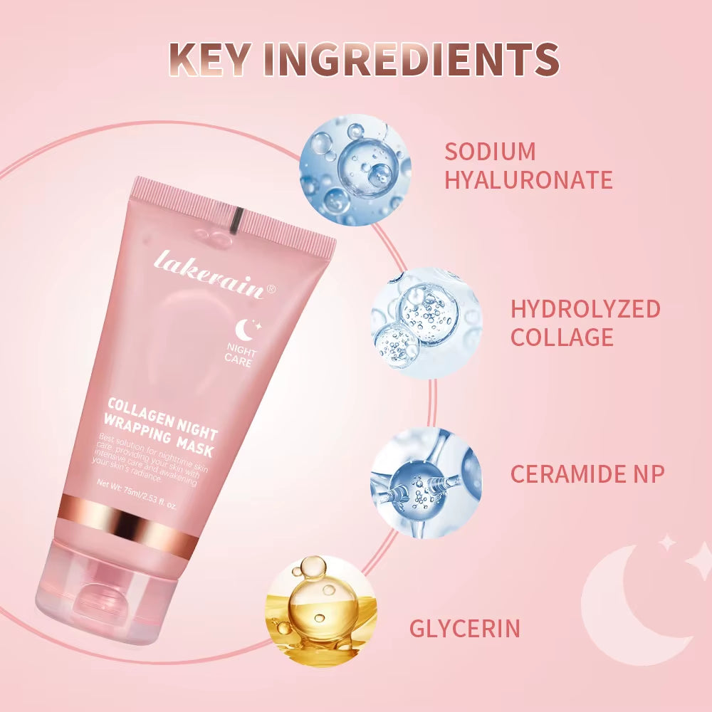 Korean Deep Collagen Mask Peel off Mask Face anti Wrinkle Lifting Skin Care Masks Bio Pack Night Wrapping Woman Overnight Skin