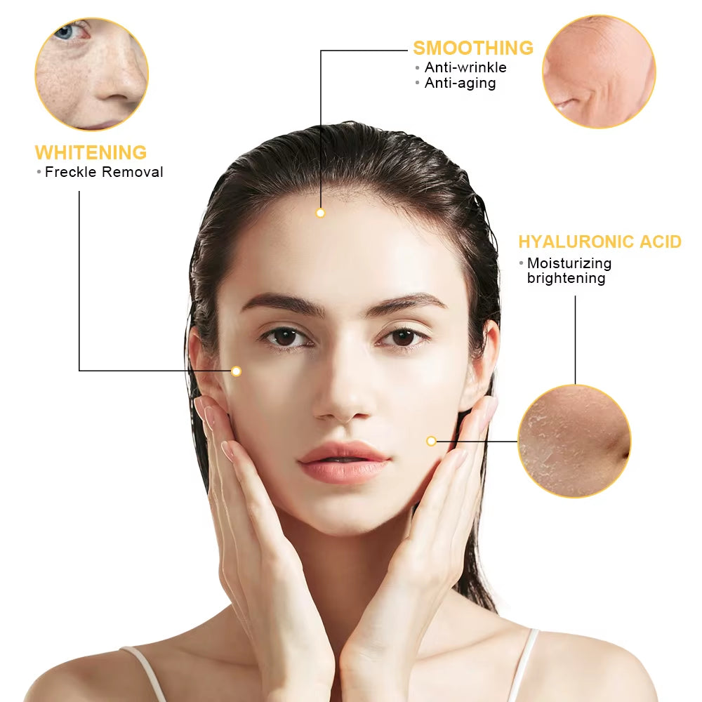 Niacinamide Serum Hyaluronic Acid for Face 24K Gold Essence Whitening Anti-Aging Collagen Facial Serum Skin Care Products